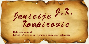 Janićije Kompirović vizit kartica